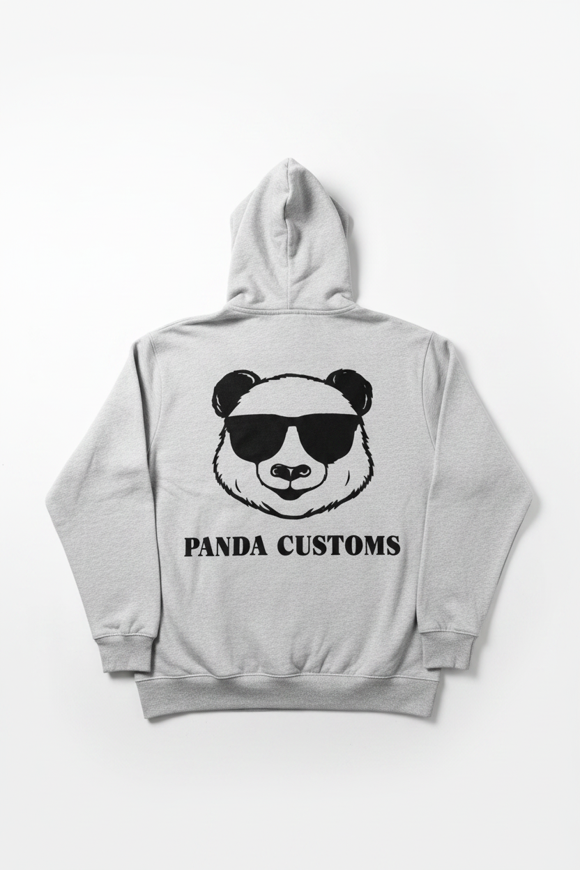 Zip Up Classic Panda Hoodie Back