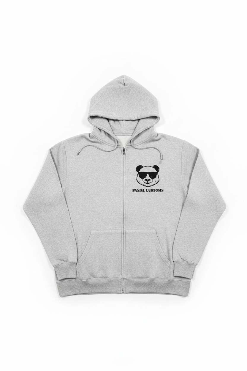 Zip Up Classic Panda Hoodie Front